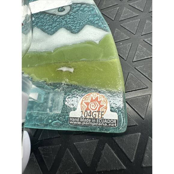 Artisan Made Glass Night Light Mountain River Ecuador - Picture 5 of 6